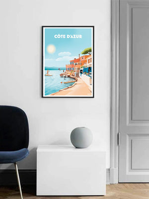 Affiche Côte d'Azur - Fabriqué en Provence - Sudist 