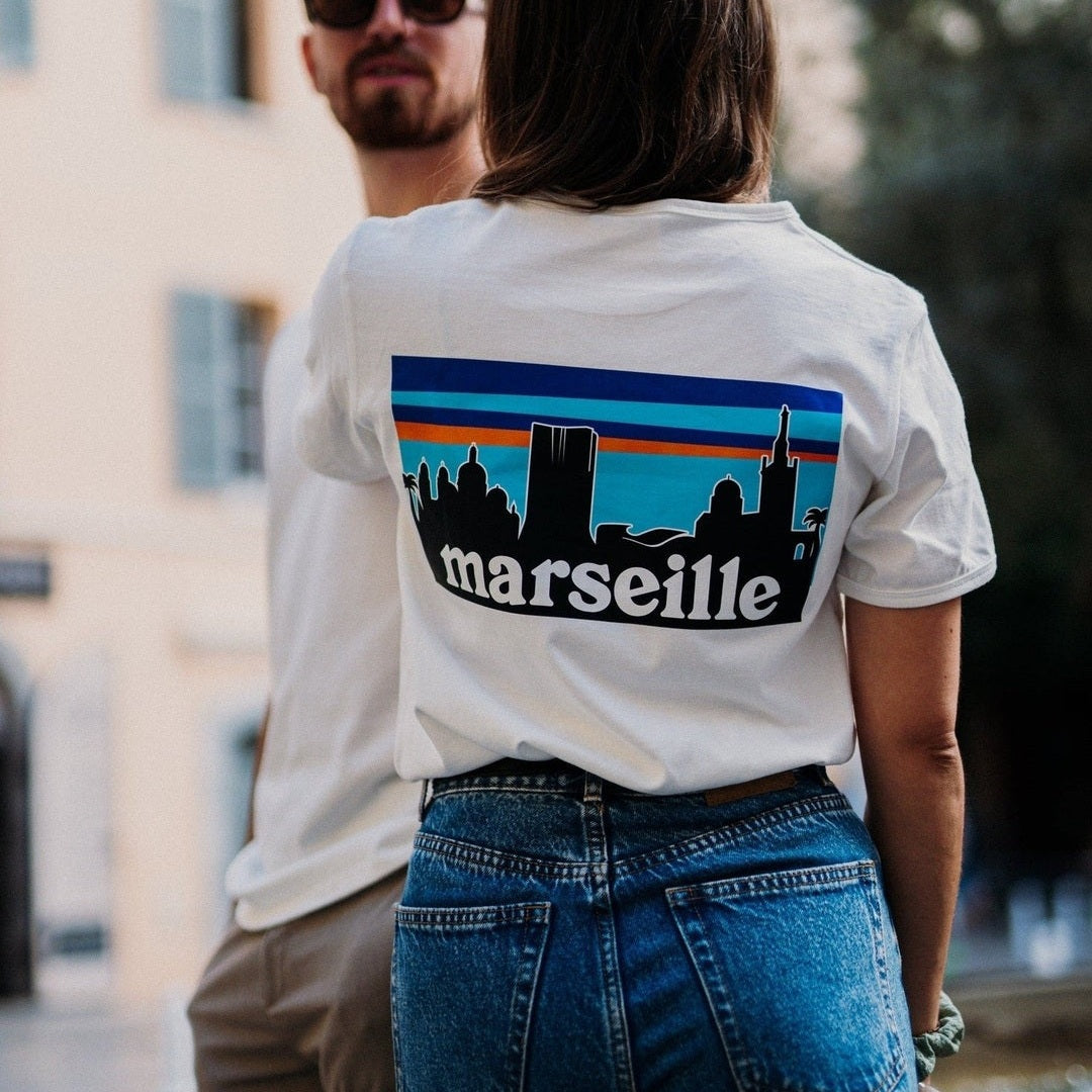Image of T-Shirt skyline Marseille - Fabriqué en Provence - Sudist