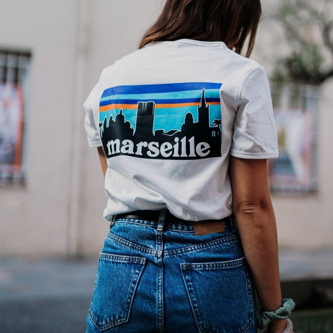 Image of T-Shirt skyline Marseille - Fabriqué en Provence - Sudist