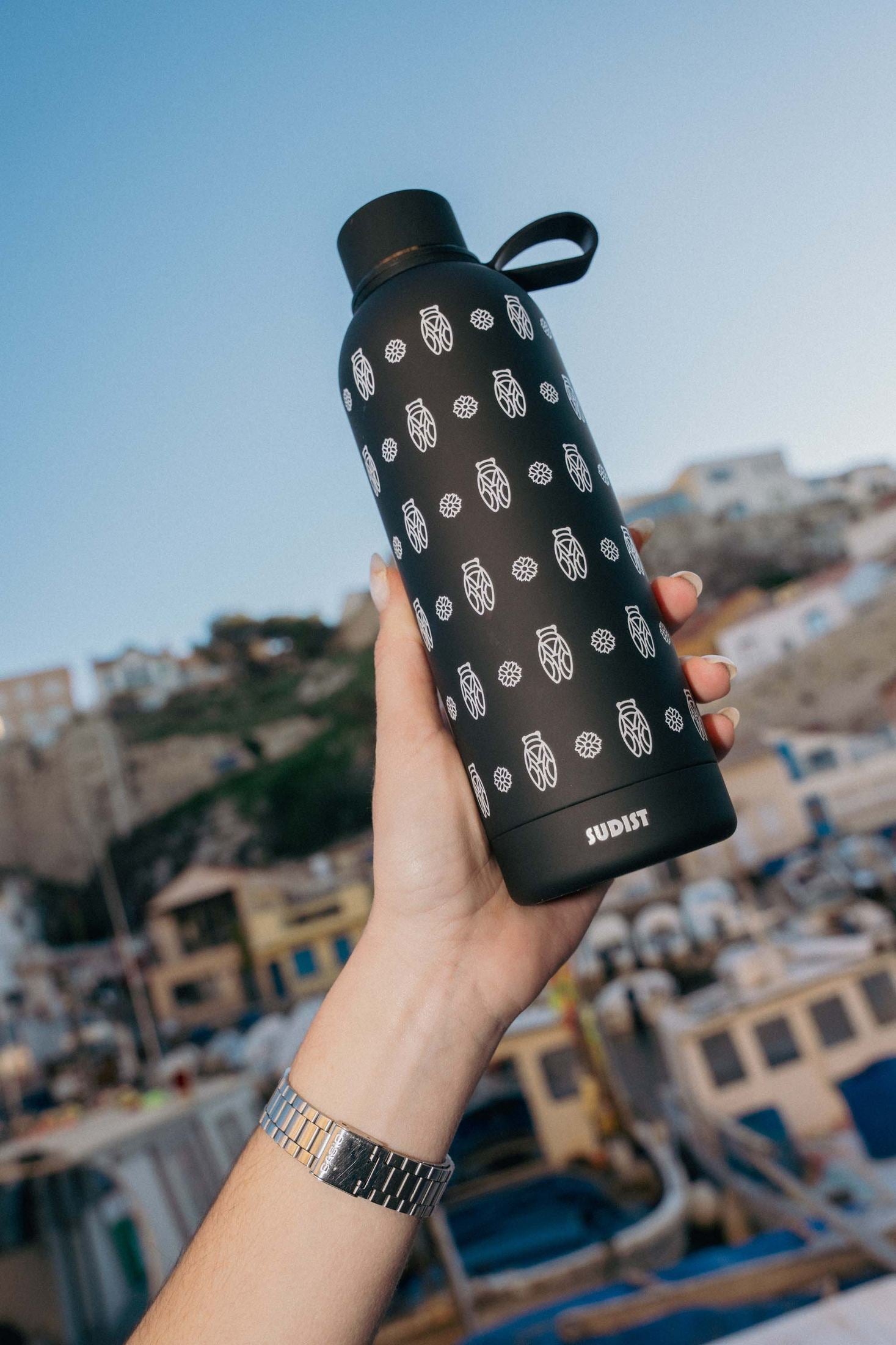 Image of Gourde inox isotherme Cigale - Vêtements de Provence - Sudist