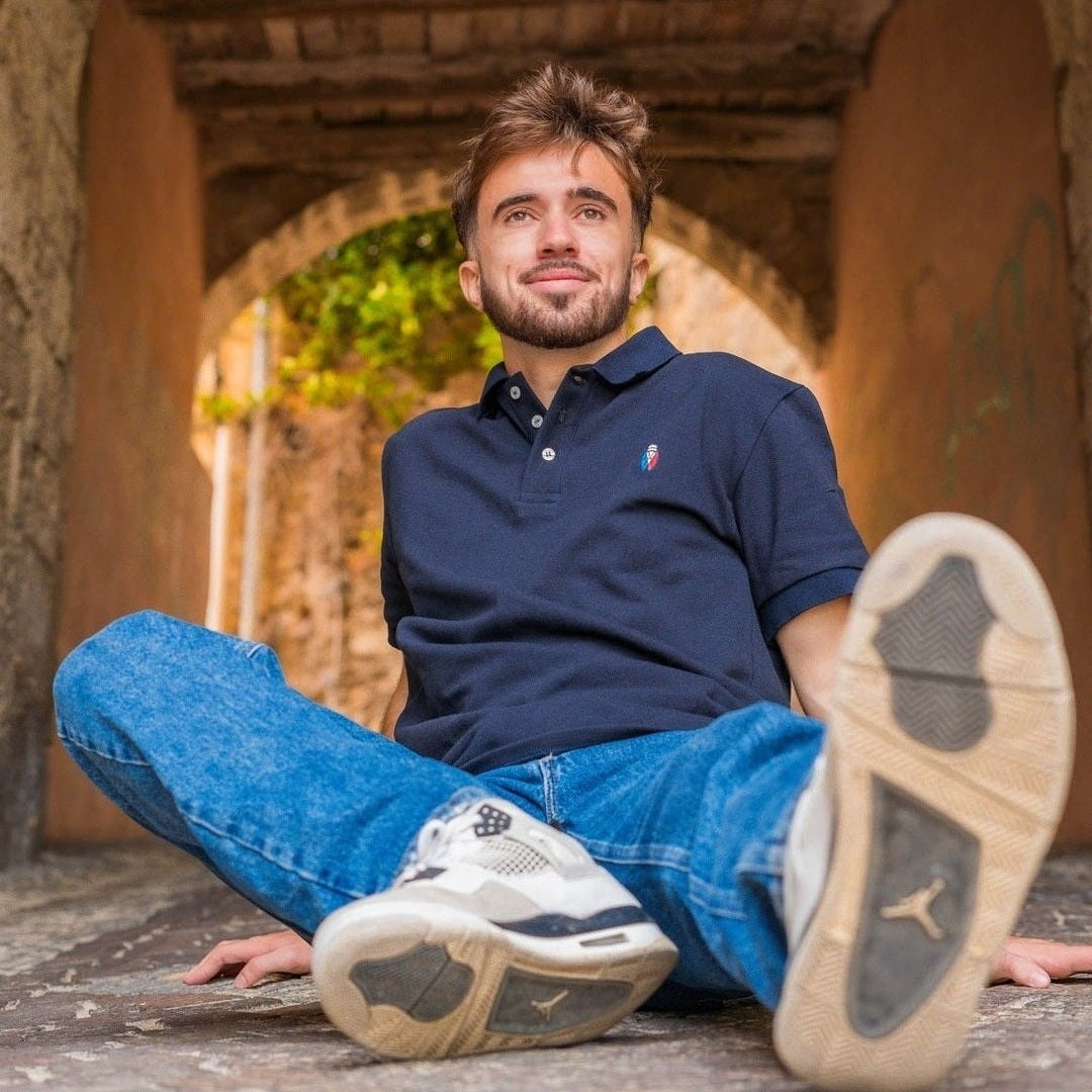 Image of Polo Cigale Tricolore - Fabriqué en Provence - Sudist