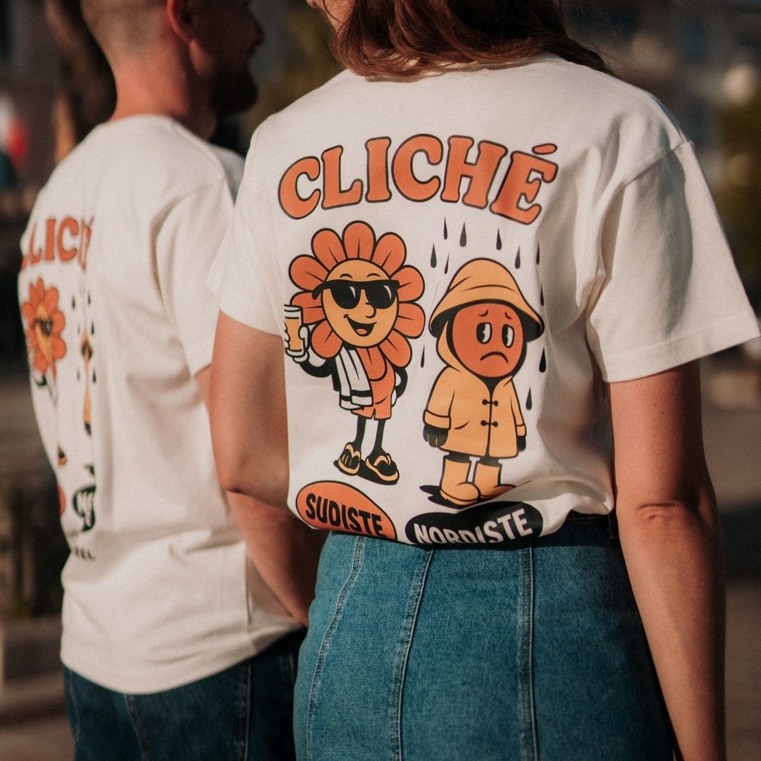 Image of T-Shirt cliché Nord/Sud outlet Fabriqué en Provence - Sudist