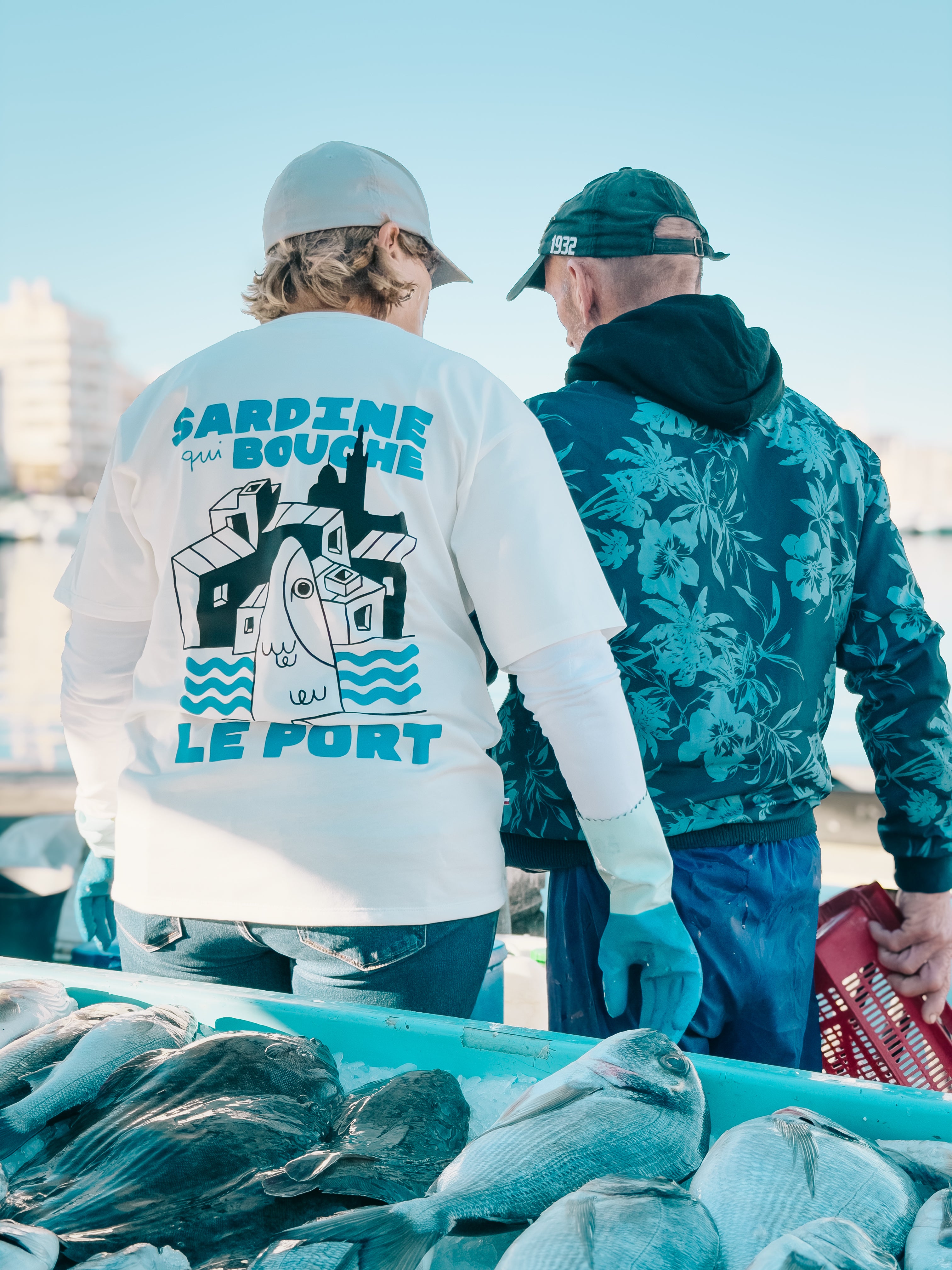Image of T-Shirt Sardine qui bouche le port - Fabriqué en Provence - Sudist