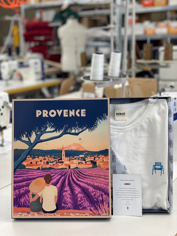 T-Shirt Homme "la Chaise Bleue de SAB" - Fabriqué en Provence - Sudist