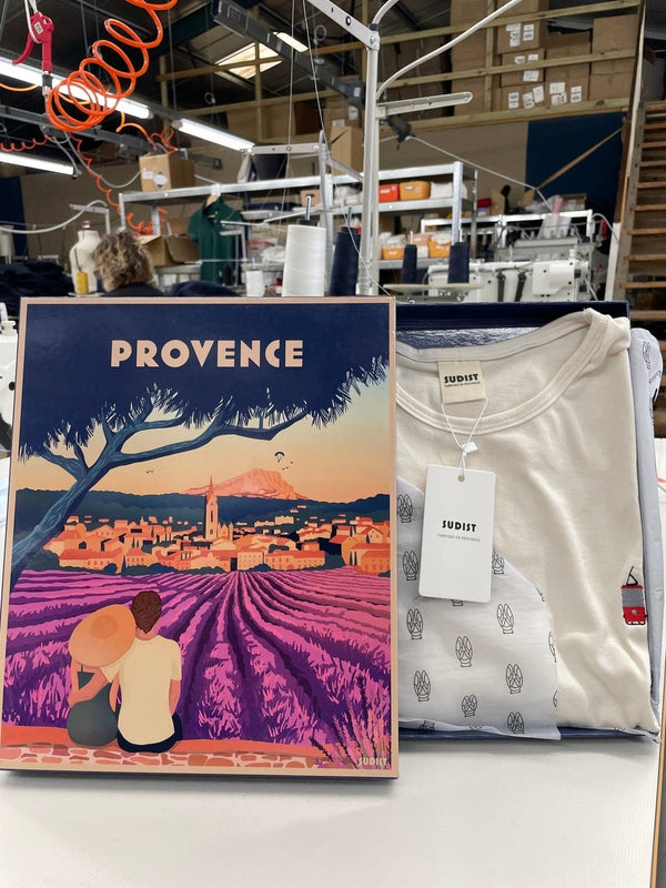 T-Shirt Ecru Outlet Coupe Homme Téléphérique - Fabriqué en Provence - Sudist