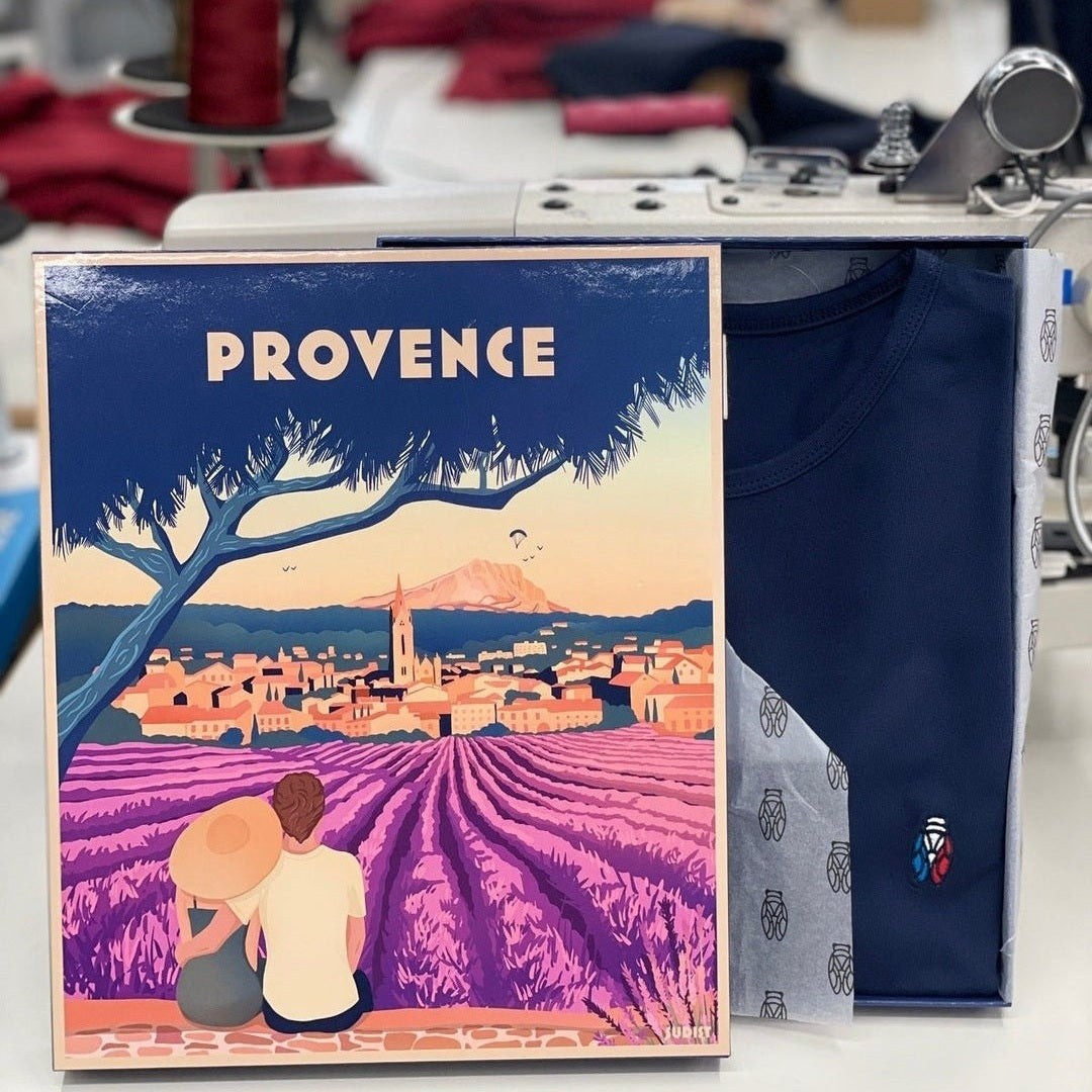 Image of T-Shirt Femme Cigale tricolore Fabriqué en Provence - Sudist