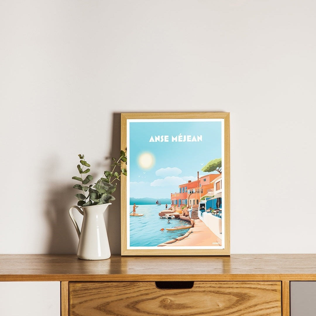 Image of Affiche Anse Méjean - Fabriqué en Provence - Sudist