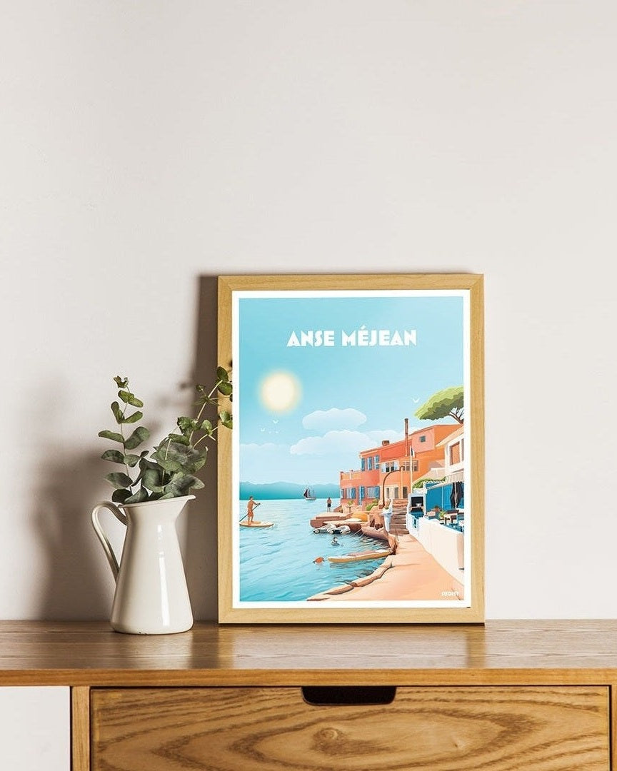 Affiche Anse Méjean Fabriqué en Provence - Sudist