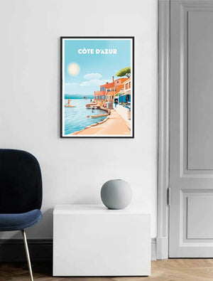 Affiche Côte d'Azur - Fabriqué en Provence - Sudist