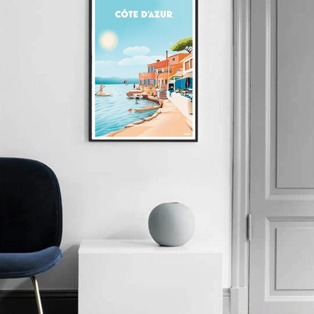 Image of Affiche Côte d'Azur - Fabriqué en Provence - Sudist