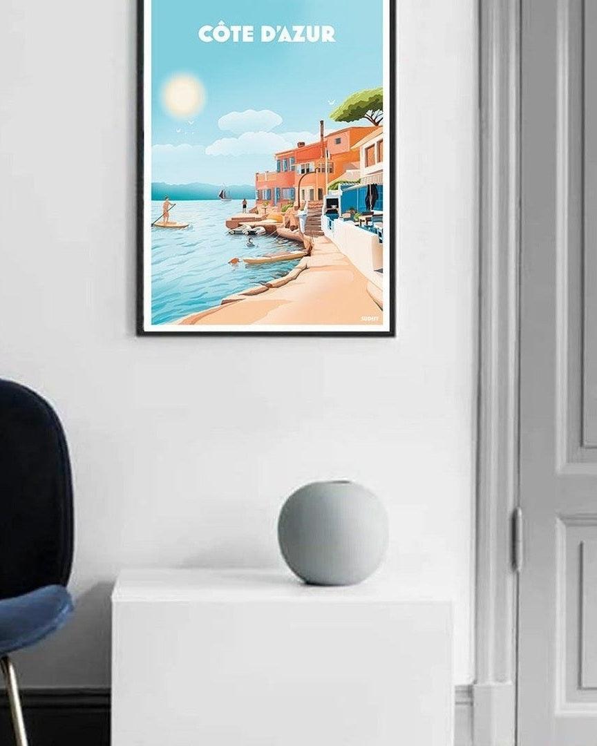 Affiche Côte d'Azur Fabriqué en Provence - Sudist