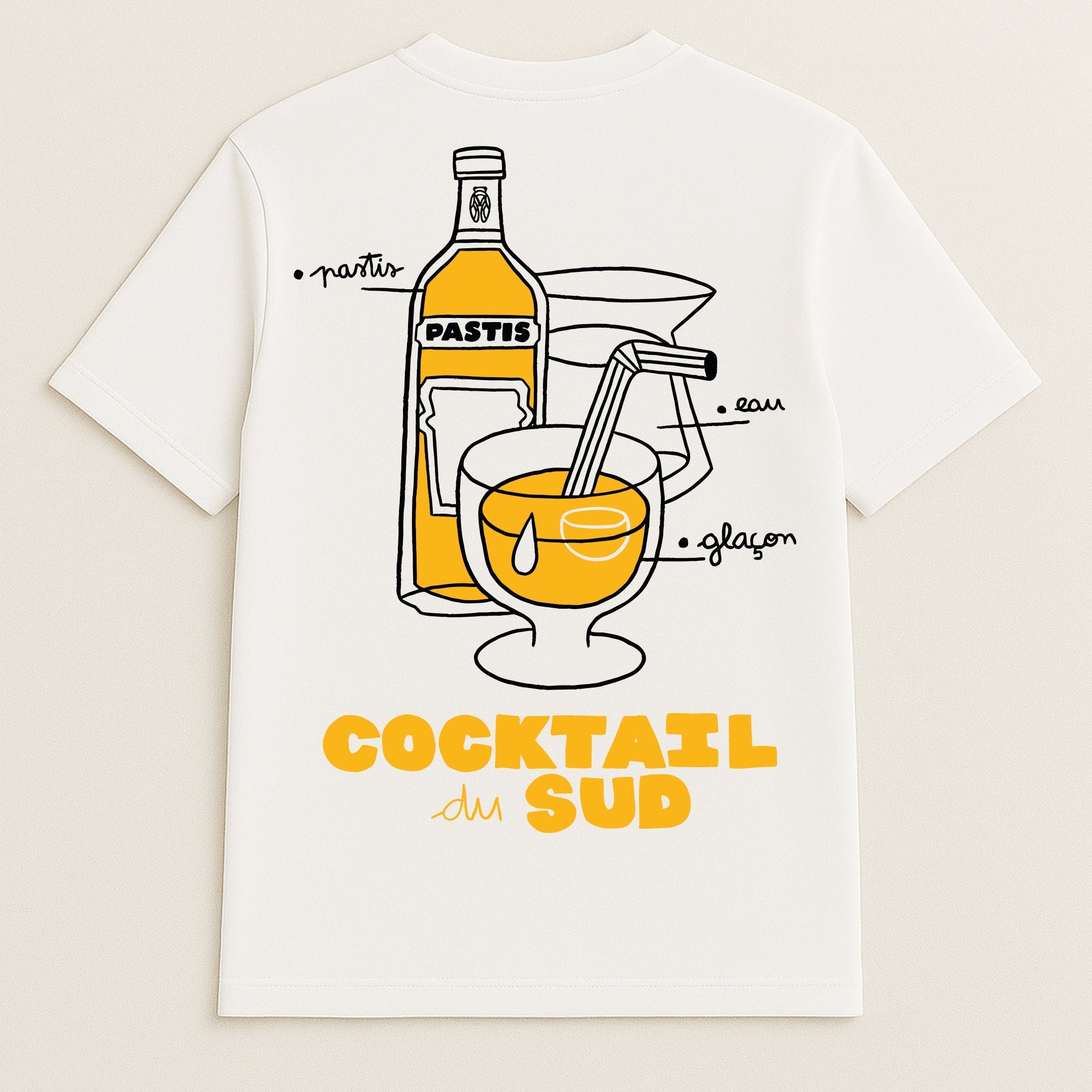 Image of T-Shirt Cocktail du Sud - Fabriqué en Provence - Sudist