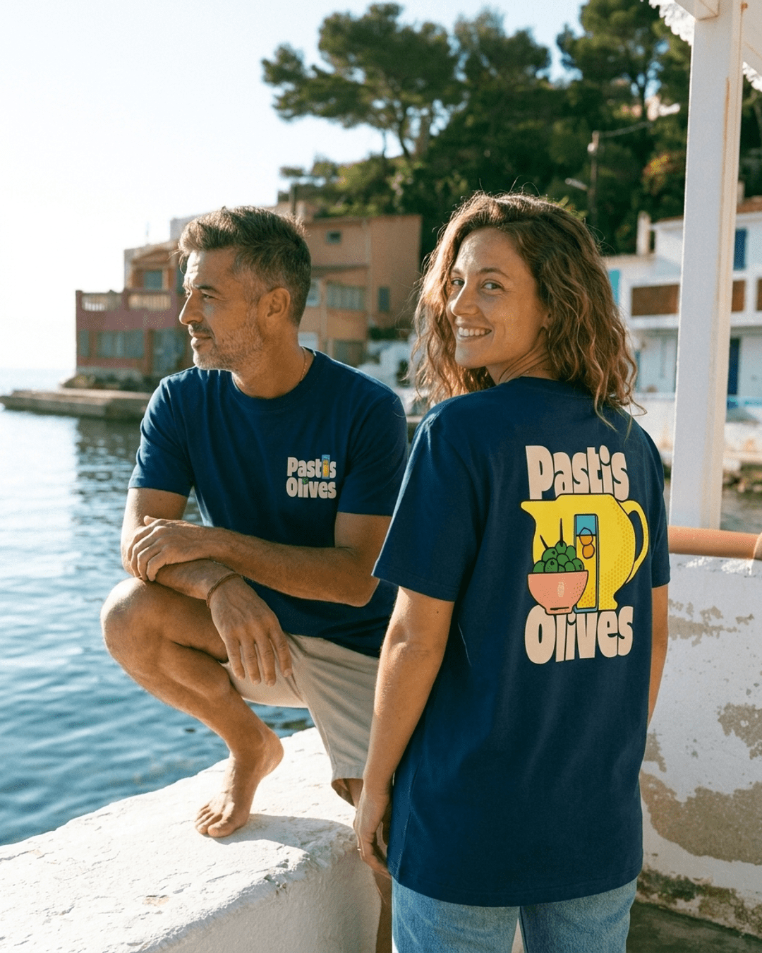 Image of T-Shirt Pastis Olives Fabriqué en Provence - Sudist