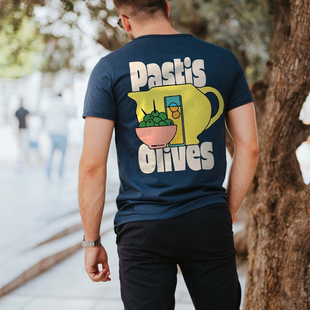 Image of T-Shirt Pastis Olives outlet Fabriqué en Provence - Sudist