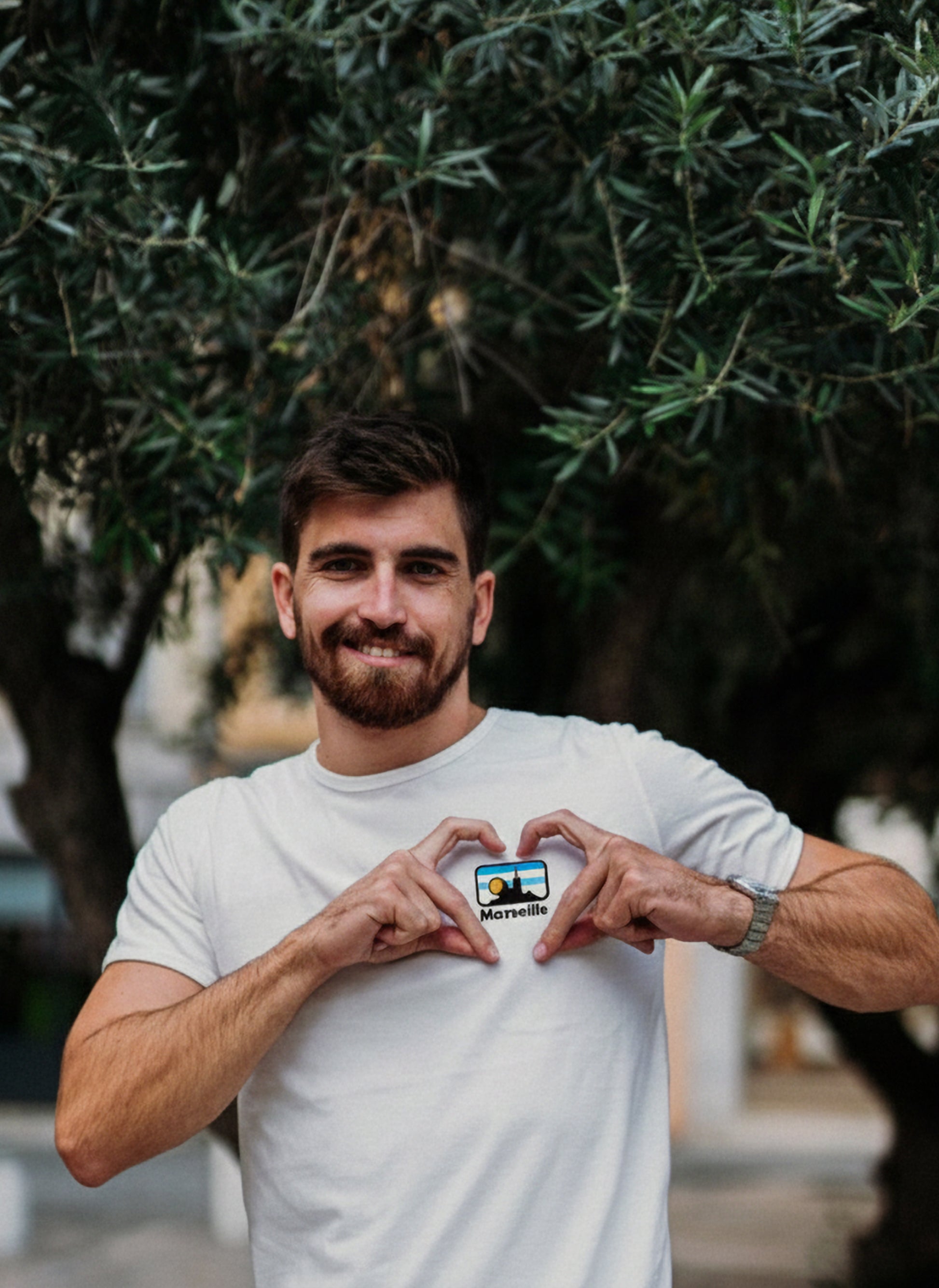 T-Shirt écusson skyline Marseille - Fabriqué en Provence - Sudist