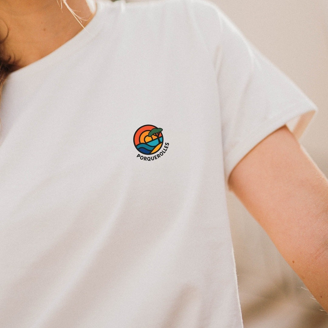 Image of T-Shirt écusson Porquerolles - Fabriqué en Provence - Sudist