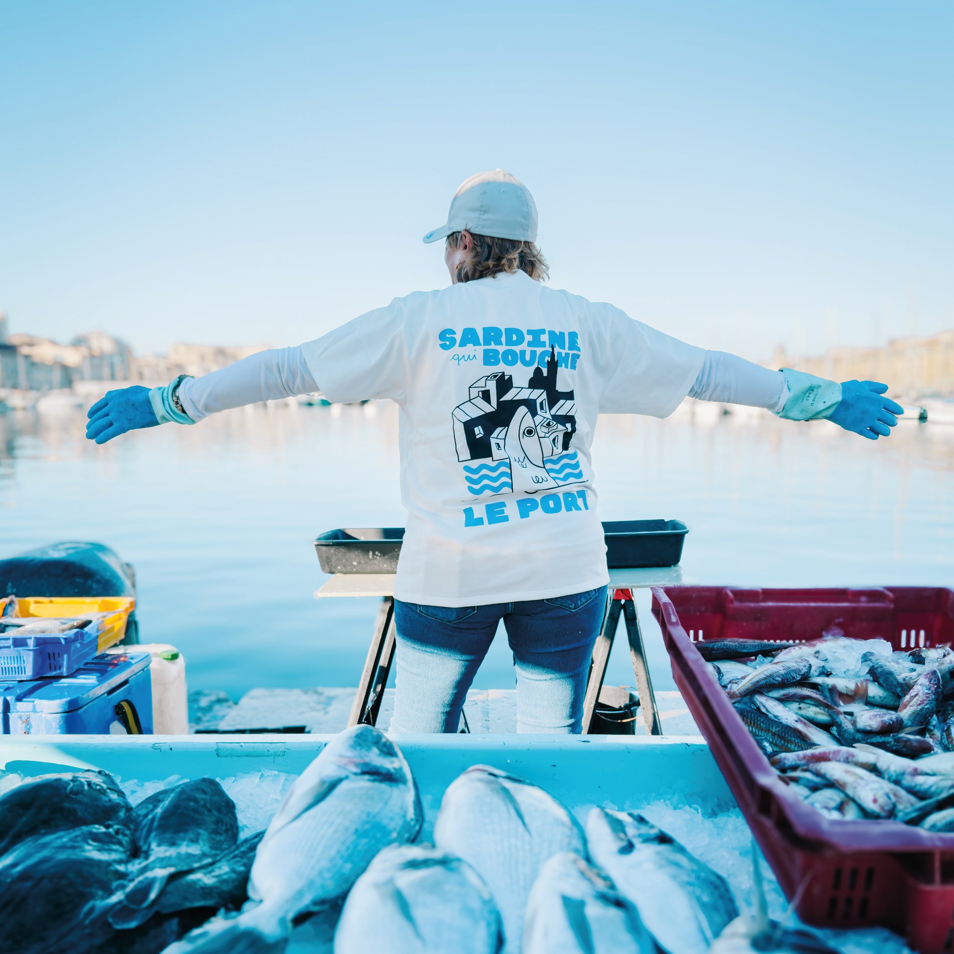 T-Shirt Sardine qui bouche le port - Fabriqué en Provence - Sudist