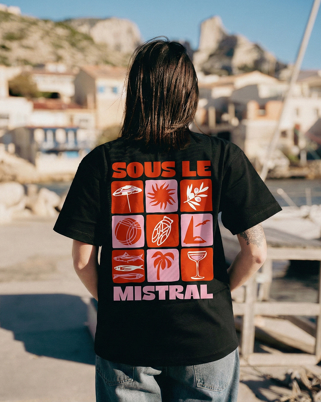 Image of T-Shirt Sous le Mistral - Vêtements de Provence - Sudist