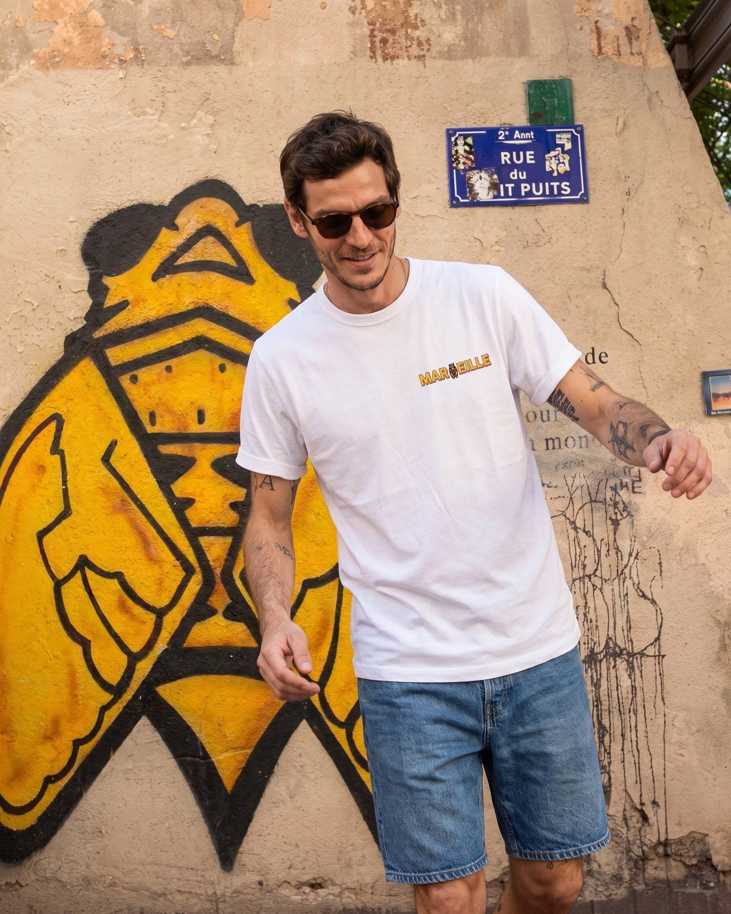 Image of T-Shirt Marseille Poster Fabriqué en Provence - Sudist