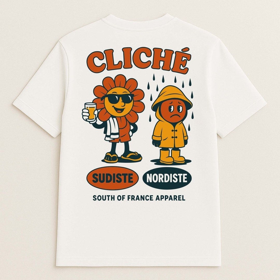 T-Shirt cliché Nord/Sud outlet Fabriqué en Provence - Sudist