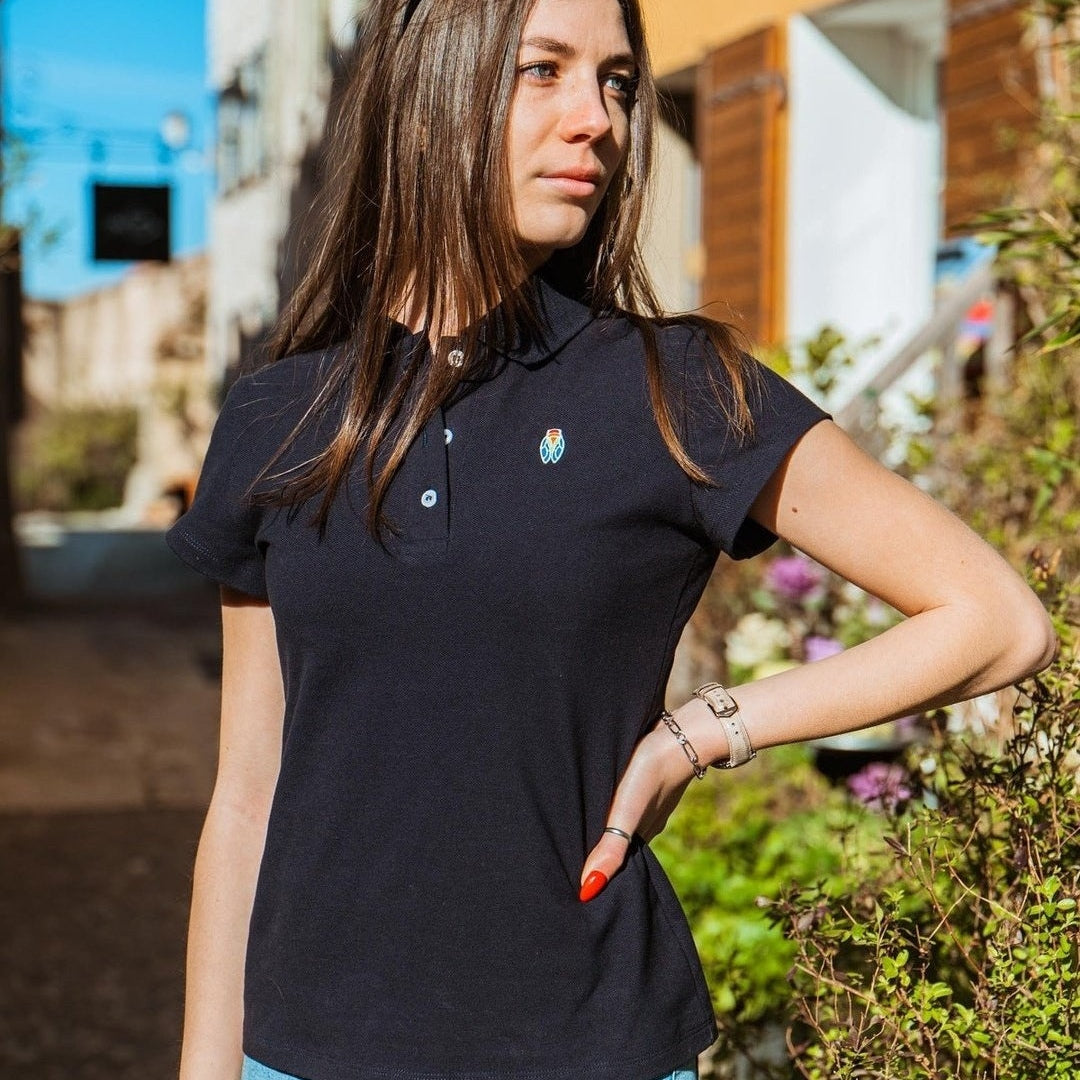 Image of Polo Femme Cigale Phosphorescente - Fabriqué en Provence - Sudist