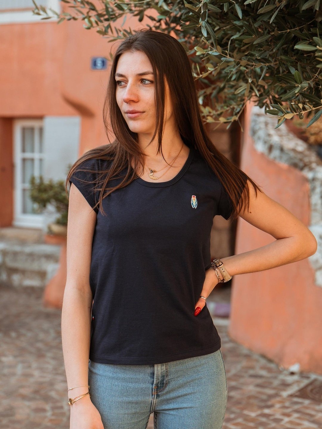 T-Shirt Femme Cigale Colorée - Fabriqué en Provence - Sudist