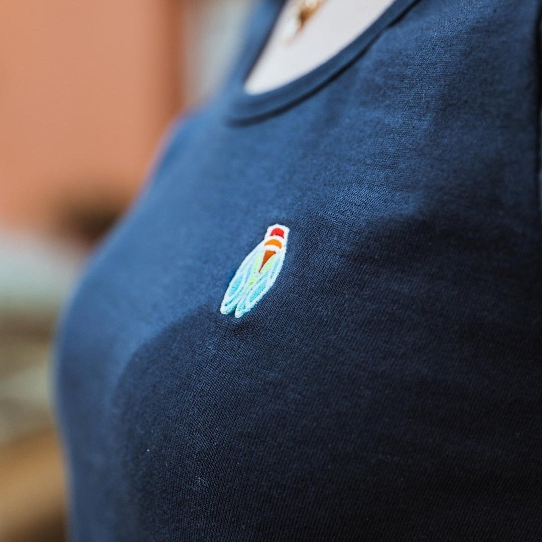 Image of T-Shirt Femme Cigale phosphorescente - Fabriqué en Provence - Sudist