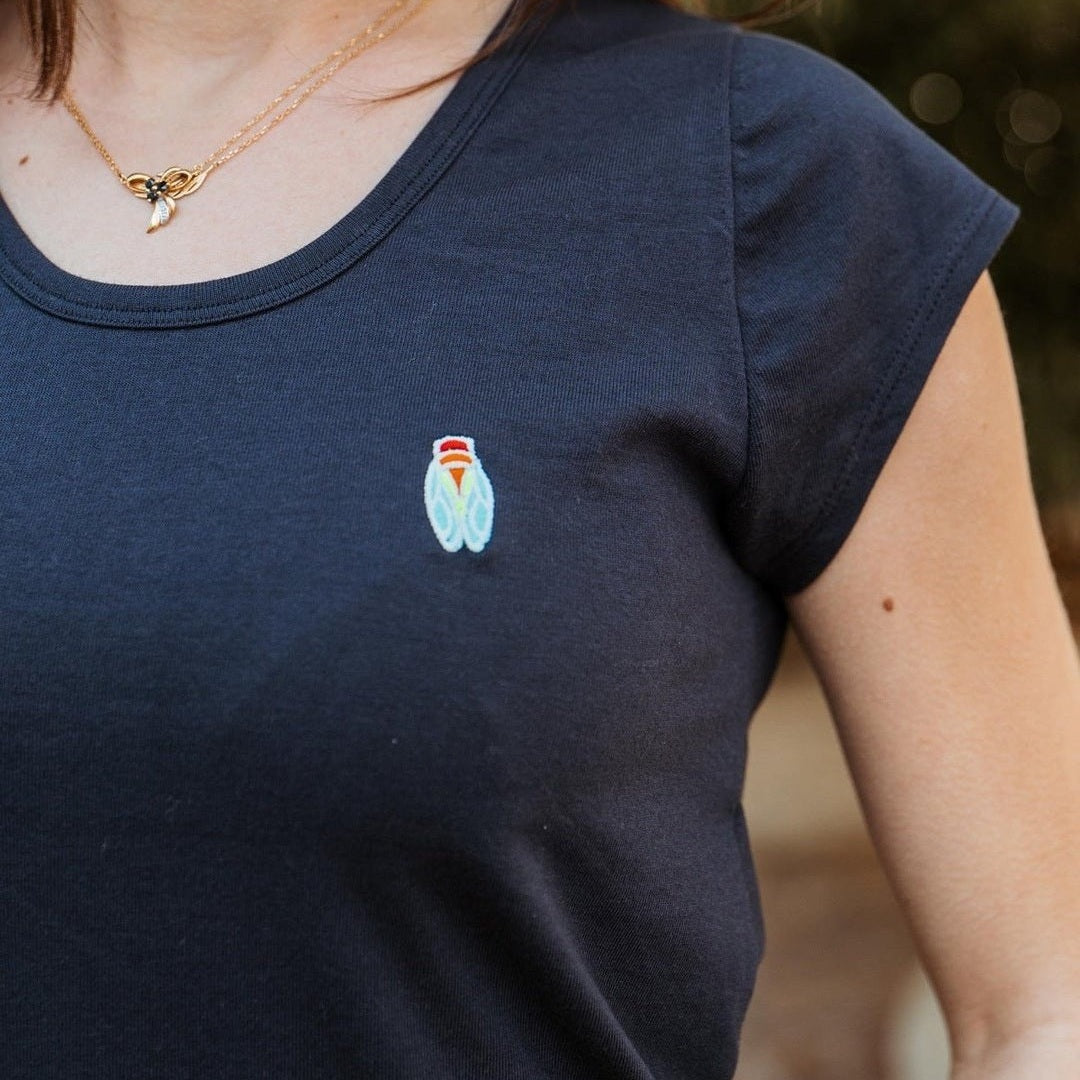 Image of T-Shirt Femme Cigale phosphorescente - Fabriqué en Provence - Sudist