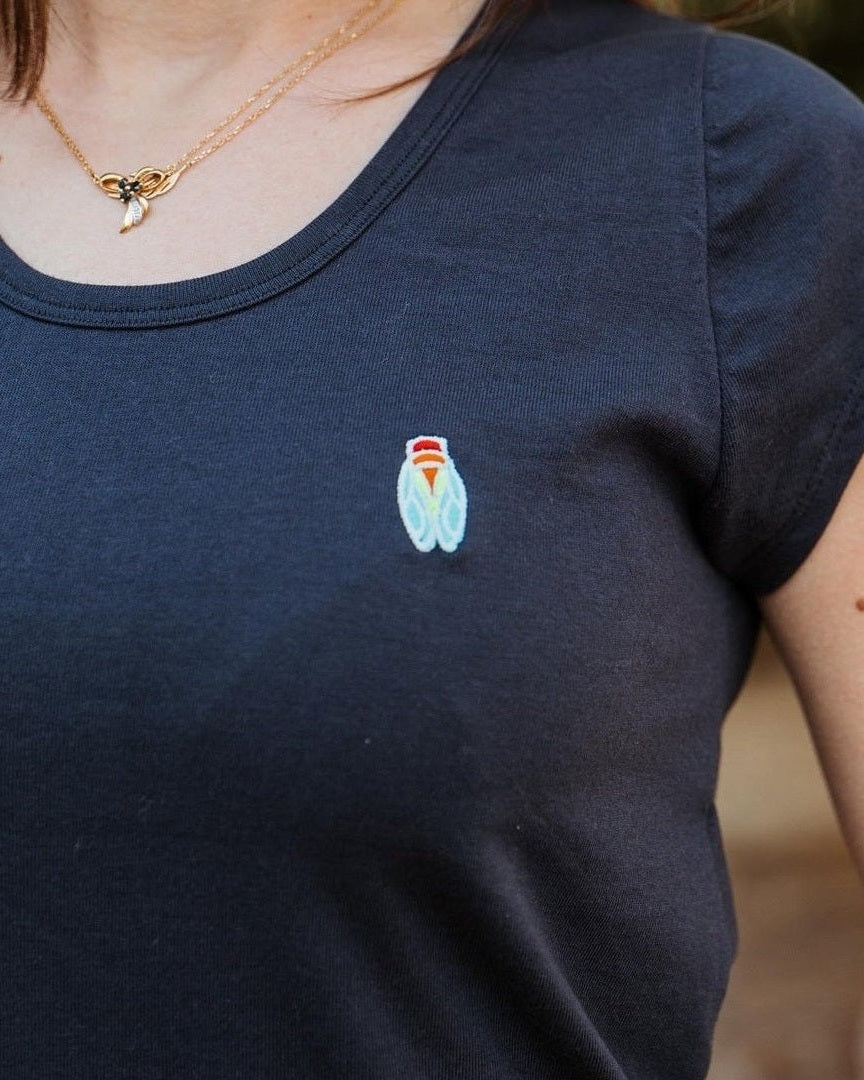 T-Shirt Femme Cigale phosphorescente outlet Fabriqué en Provence - Sudist