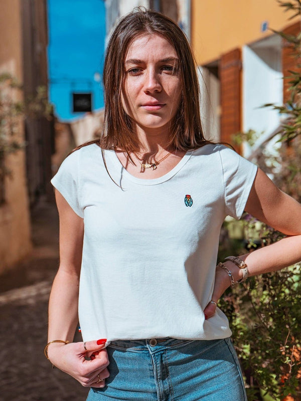 T-Shirt Femme Cigale phosphorescente - Fabriqué en Provence - Sudist 